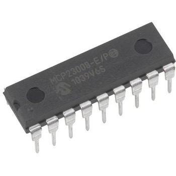 マイクロチップ， I/Oエキスパンダ 8， I2C、シリアル PDIP MCP23008-E/P MICROCHIP