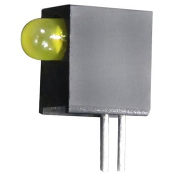 キングブライト 基板用LED表示灯 黄 直角 40 ° スルーホール実装 KINGBRIGHT