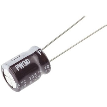 ニチコン コンデンサ 100μF， ，63V dc， UPW1J101MPD ニチコン