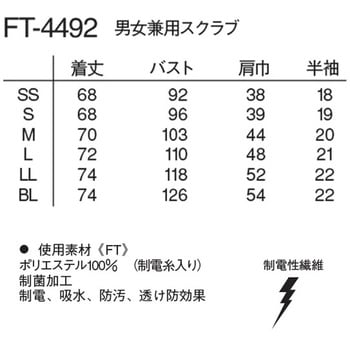 男女兼用スクラブ ナガイレーベン