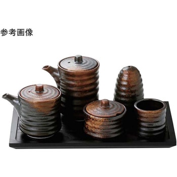 カスター卓上小物 焼締 アズワン