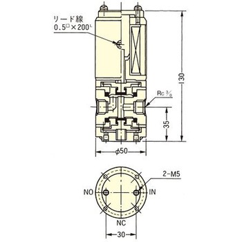 PTFE3方メス電磁弁FCY F-2372シリーズ フロン工業