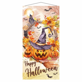 ハロウィンタペストリー ハロウィンオータムリース ストア・エキスプレス