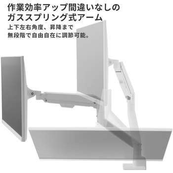 PS1D Wave White モニターアーム デュアル Pixio