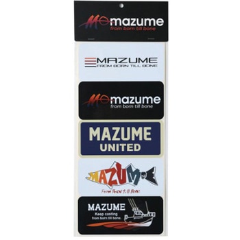 mazume ロゴステッカーⅠ(5種セット) オレンジブルー