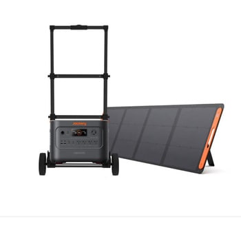 Solar Generator 3000New+折りたたみ式キャリーカート+ソーラーパネル200W1枚セット Jackery(ジャクリ)