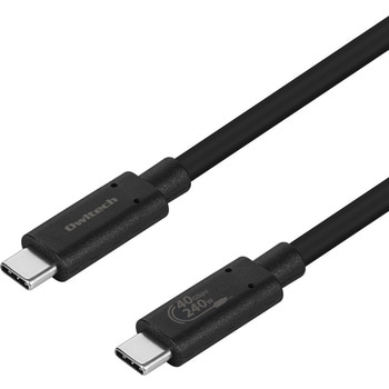 Type-C to Type-C USB4 40Gbps 240W対応 認証品ケーブル ブラック OWLTECH(オウルテック)