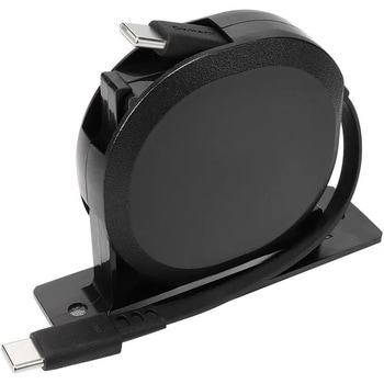 片引き巻取りケーブル Type-C to C 1.2m 固定スタンドセット ブラック OWLTECH(オウルテック)