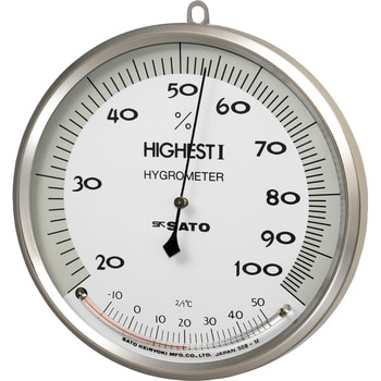 7540-00 ハイエストⅠ型湿度計(温度計付) 1個 佐藤計量器製作所 【通販