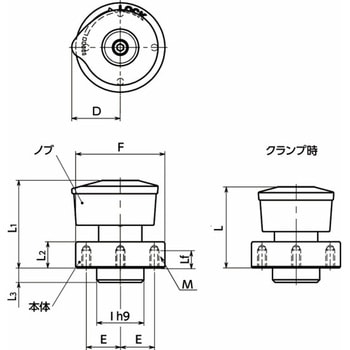 クイッククランプファスナ ノブ操作 ピンコード NBK(鍋屋バイテック会社)
