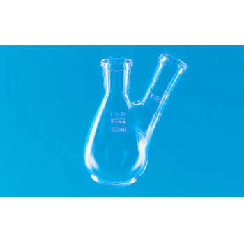 F透明共通二口ナスフラスコ TGK(東京硝子器械)