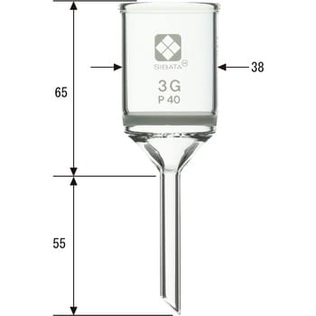 ガラスろ過器円筒ロート形 3G