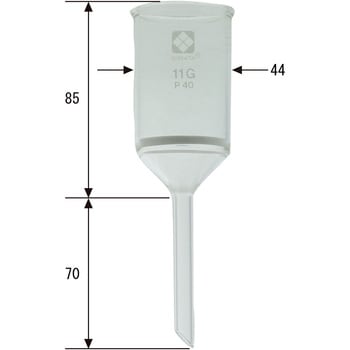 ガラスろ過器 11G 円筒ロート形 SIBATA(柴田科学)