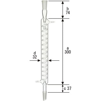 006670-19300 共通摺合冷却器 グラハム(じゃ管) 1個 SIBATA(柴田科学