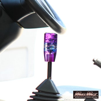 水中花 蒼華 さいか シフトノブ 95mm 変換アダプター付き パープル/ブルー MAD MAX(マッドマックス)