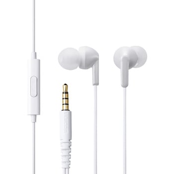 イヤホン 有線 マイク付き Φ3.5mm 4極 カナル型 通話対応 高音質 ケーブル強度向上設計 イヤーピース付属 エレコム