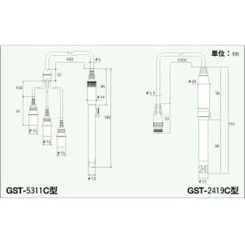 606-66-01-35 pH測定用電極 GST-2411C 東京硝子器械(TGK) HM-10～14P用