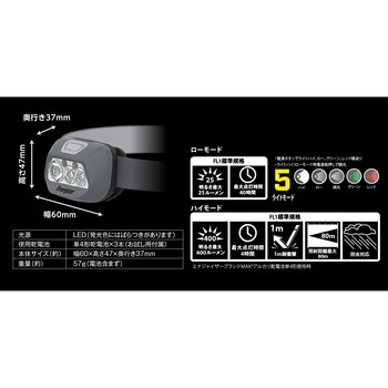 LEDヘッドライト 明るさ400lm ENERGIZER(エナジャイザー)