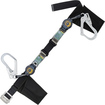胴ベルト型墜落制止用器具2丁掛けセット仕様(ロックリトラ+ロックリトラ) ツヨロン(藤井電工)