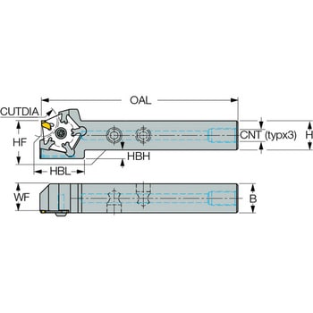 ロジック5グリップ ホルダ THMPR/L-JHP イスカル