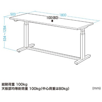 電動昇降作業台(天板：塩ビシート)_電動昇降_天板塩ビシート サンワサプライ