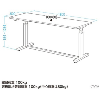 電動昇降作業台(天板：塩ビシート)_電動昇降_天板塩ビシート サンワサプライ