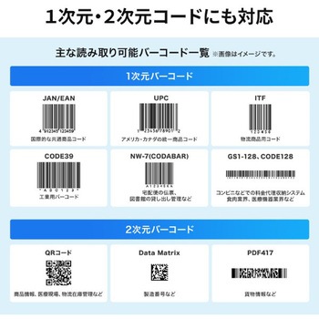 バーコードリーダー_2次元 サンワサプライ