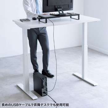 机上ラック_USBハブ付き サンワサプライ