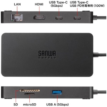 ドッキングステーション_USB TypeC サンワサプライ