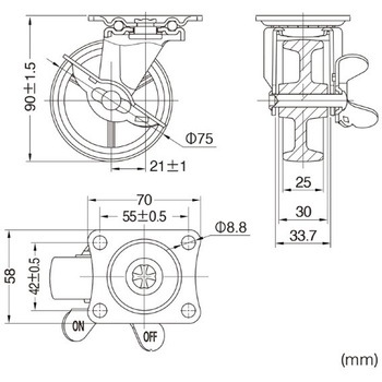 キャスター_汎用タイプ サンワサプライ