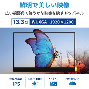 13.3インチ液晶モバイルモニター 200万画素 スピーカー内蔵 ブロードウォッチ