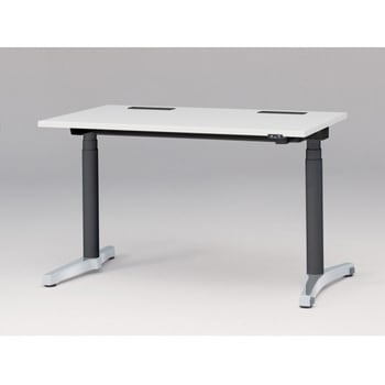 トイロデスク 平エッジ 昇降スイッチタイプ アルミミラー脚 W1200×D675<配送時組立サービス付> イトーキ