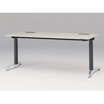 トイロデスク 平エッジ 昇降スイッチタイプ アルミミラー脚 W1800×D675<配送時組立サービス付> イトーキ