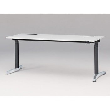 トイロデスク 平エッジ 昇降スイッチタイプ アルミミラー脚 W1800×D675<配送時組立サービス付> イトーキ