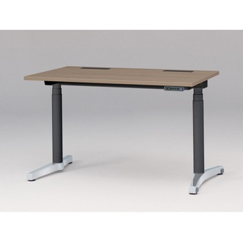 トイロデスク 平エッジ インジケータ―付昇降スイッチタイプ アルミミラー脚 W1200×D675<配送時組立サービス付> - イトーキ