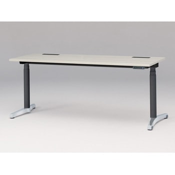 トイロデスク 平エッジ インジケータ―付昇降スイッチタイプ アルミミラー脚 W1800×D675<配送時組立サービス付> - イトーキ