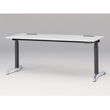 トイロデスク 平エッジ インジケータ―付昇降スイッチタイプ アルミミラー脚 W1800×D675<配送時組立サービス付> - イトーキ