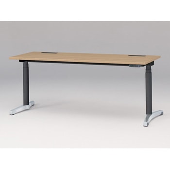トイロデスク 平エッジ インジケータ―付昇降スイッチタイプ アルミミラー脚 W1800×D675<配送時組立サービス付> - イトーキ
