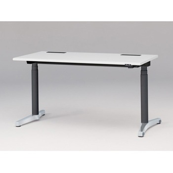 トイロデスク ラウンドエッジ 昇降スイッチタイプ アルミミラー脚 W1400×D675<配送時組立サービス付> - イトーキ