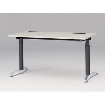 トイロデスク ラウンドエッジ インジケータ―付昇降スイッチタイプ アルミミラー脚 W1400×D675<配送時組立サービス付> イトーキ