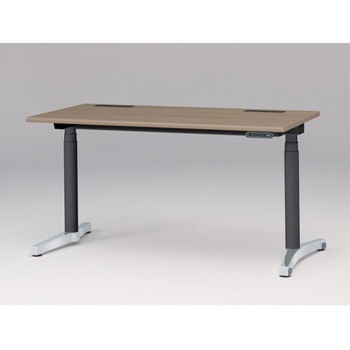 トイロデスク ラウンドエッジ インジケータ―付昇降スイッチタイプ アルミミラー脚 W1400×D675<配送時組立サービス付> イトーキ