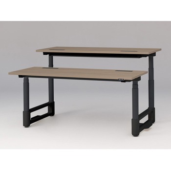 トイロツインデスク 平エッジ 昇降スイッチタイプ 塗装脚 W1600×D1400<配送時組立サービス付> イトーキ