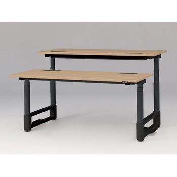 トイロツインデスク 平エッジ 昇降スイッチタイプ 塗装脚 W1600×D1400<配送時組立サービス付> イトーキ