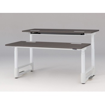トイロツインデスク 平エッジ 昇降スイッチタイプ 塗装脚 W1600×D1400<配送時組立サービス付> イトーキ