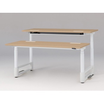 トイロツインデスク 平エッジ 昇降スイッチタイプ 塗装脚 W1600×D1400<配送時組立サービス付> イトーキ