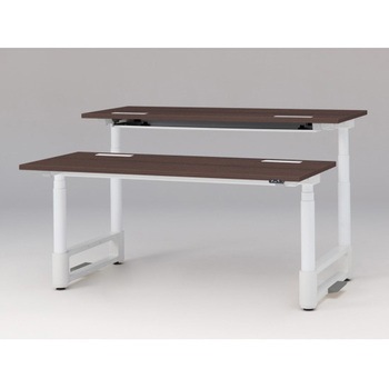 トイロツインデスク 平エッジ 昇降スイッチタイプ 塗装脚 W1600×D1400<配送時組立サービス付> イトーキ