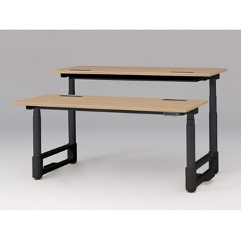 トイロツインデスク 平エッジ インジケータ―付昇降スイッチタイプ 塗装脚 W1600×D1400<配送時組立サービス付> イトーキ