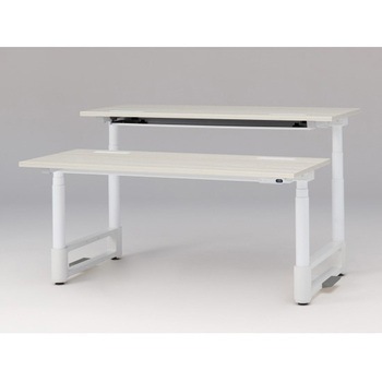 トイロツインデスク 平エッジ インジケータ―付昇降スイッチタイプ 塗装脚 W1600×D1400<配送時組立サービス付> イトーキ