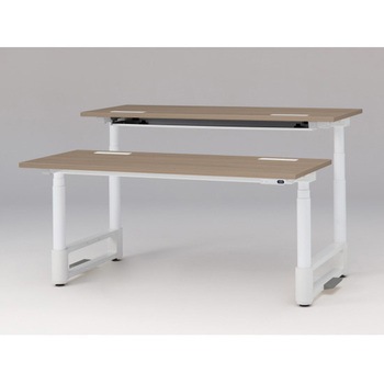 トイロツインデスク 平エッジ インジケータ―付昇降スイッチタイプ 塗装脚 W1600×D1400<配送時組立サービス付> イトーキ