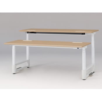 トイロツインデスク ラウンドエッジ インジケータ―付昇降スイッチタイプ 塗装脚 W1800×D1400<配送時組立サービス付> イトーキ